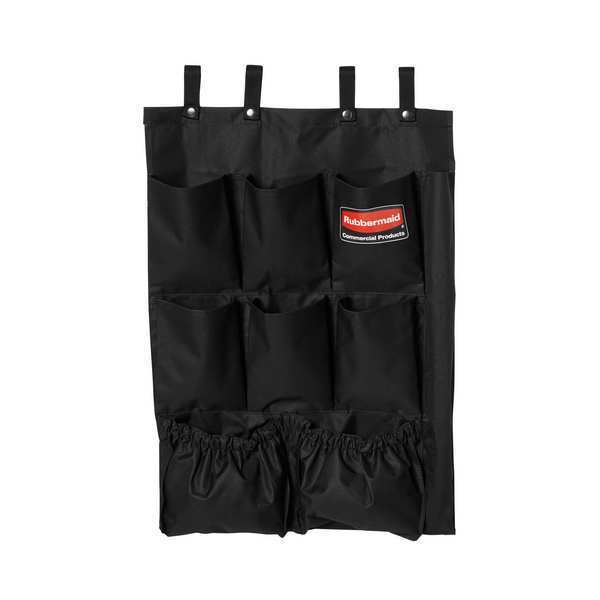 Rubbermaid Commercial Pocket Bag, Black, Polyester FG9T9000BLA