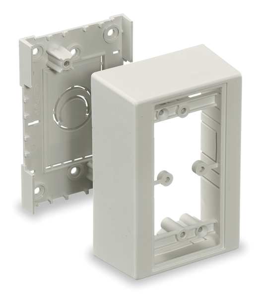 Hubbell Wiring Device-Kellems Hubbell 1 Gang Standard Station Mounting Box - 1-gang - Office White PDB12S