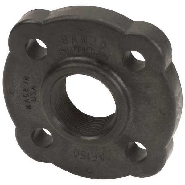 Zoro Select Flange, Polypropylene, 1-1/2", Schedule 80, 150 psi Max Pressure AF150