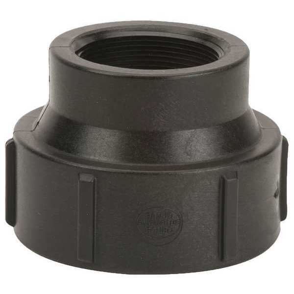 Zoro Select Reducing Coupling, Polypropylene, 3" x 2", Schedule 80, 300 psi Max Pressure RC300-200