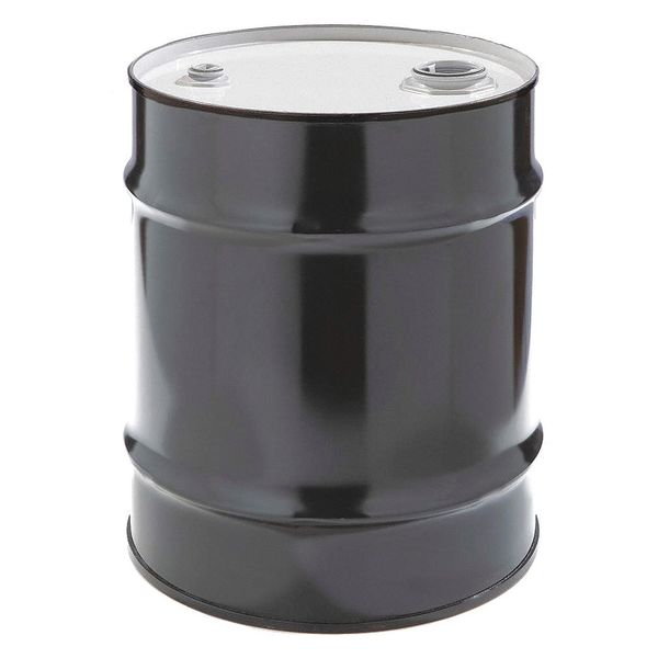 Zoro Select Closed Head Transport Drum, Steel, 10 gal, Lined, Black CQ1003L