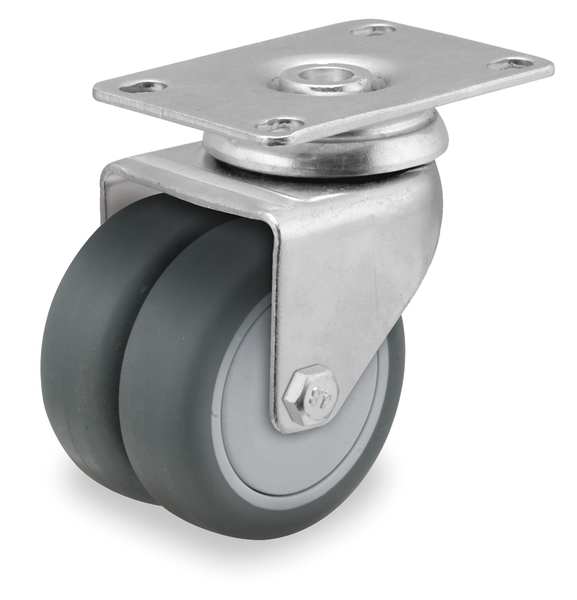 Colson 3" X 2" Non-Marking Rubber Thermoplastic Swivel Caster, No Brake, Loads Up To 220 lb DW03TPP100SWTP01