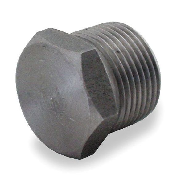 Zoro Select 2" Black Forged Steel Hex Head Plug Class 3000 1MNG1