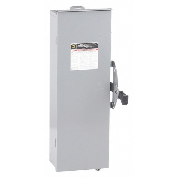 Square D Nonfusible Safety Switch, Heavy Duty, 240V AC, 3PDT, 100 A, NEMA 3R DTU323RB