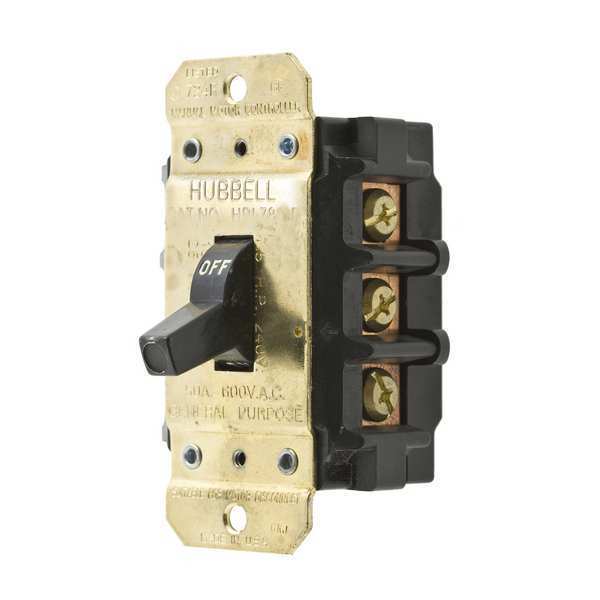 Hubbell Kellems Manual Motor Switch, 50A, 600VAC, 3P HBL7853D