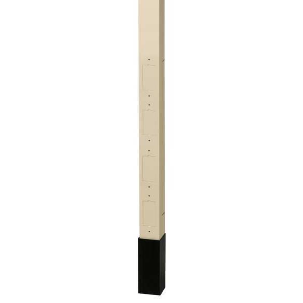 Hubbell Wiring Device-Kellems Alum Srvice Pole, Ivory, 12 ft. 2"L, 2.13"W HBLPPO12AI