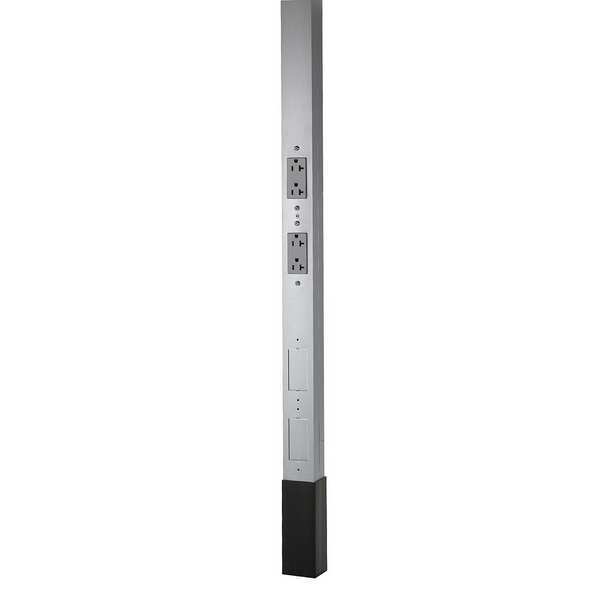 Hubbell Wiring Device-Kellems Alum Service Pole, Gray, Includes Divider HBLPPO15AAL