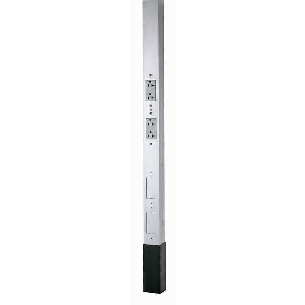 Hubbell Wiring Device-Kellems Alum Service Pole, Gray, 15 ft. 2"L, 2.13"W HBLPP15AAL