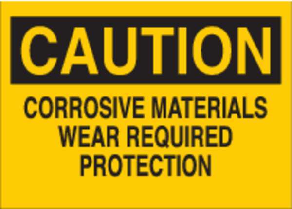 Brady Safety Sign Label, 3-1/2 In. H, 5 In. W, 87766 87766