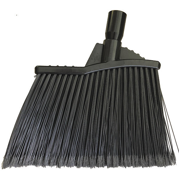 Tough Guy 9 in Sweep Face Broom Head, Medium, Black 1NFG3