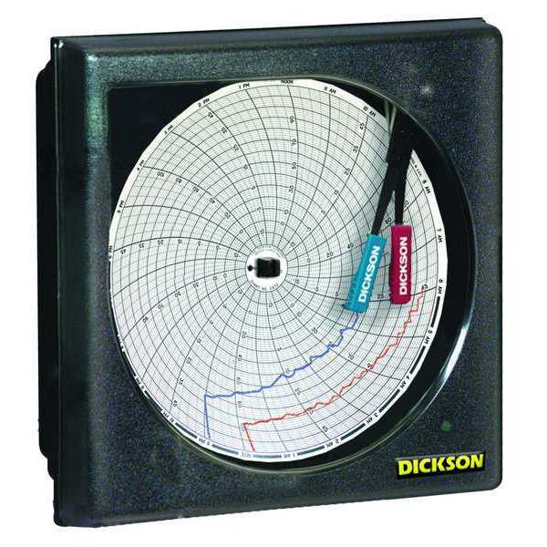 Dickson Circular Recorder, Temp and Humidity, 6 In TH6P1