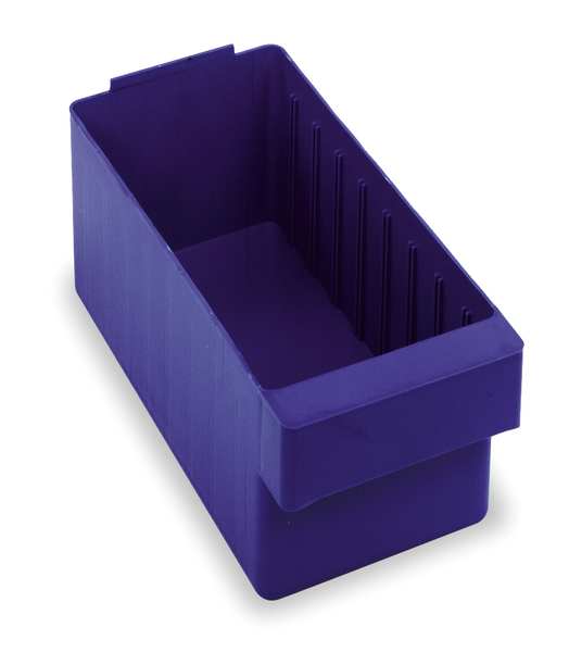 Quantum Storage Systems Drawer Bin,Blue,Polystyrene,4 5/8 in