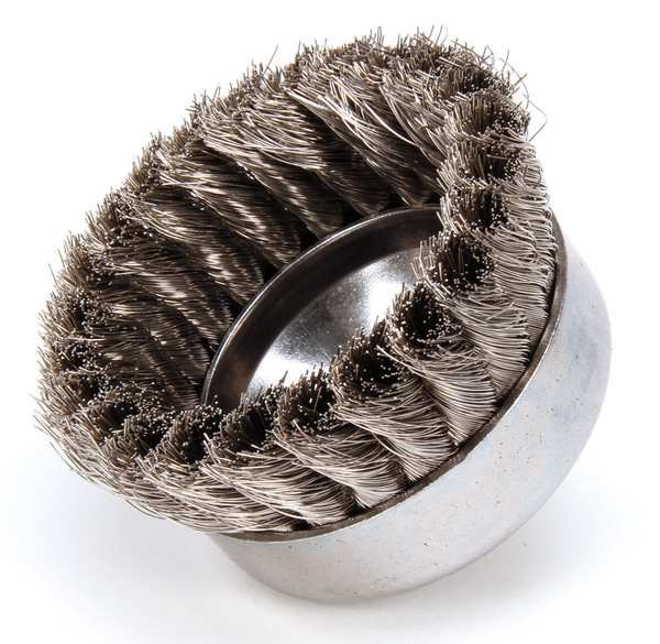 Weiler Knot Wire Cup Wire Brush, Threaded Arbor, 4" 93442