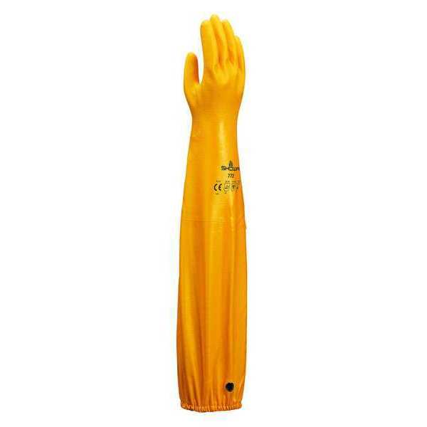 Showa Chemical Resist Gloves, Nitrile, 7, Ylw, PR 772S-07