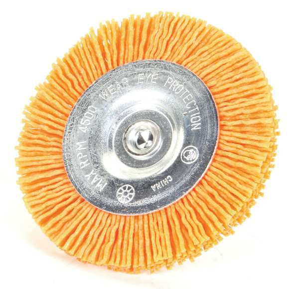 Weiler Wire Wheel Wire Brush, 3", 1/4", 4, 500 RPM 90435