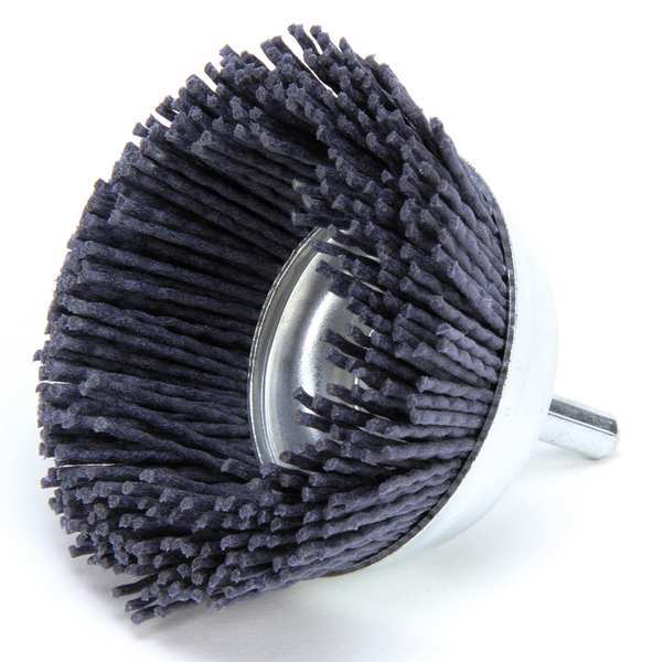 Weiler Cup Wire Brush, 3", 1/4", 4, 500 RPM 90448