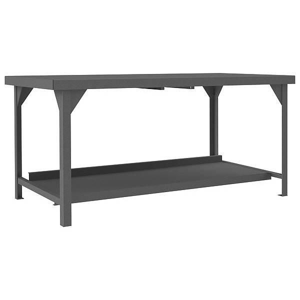 Durham Mfg Workbenches, Steel, 72" W, 34" Height, 12,000 lb., Straight HDWB-3672-95