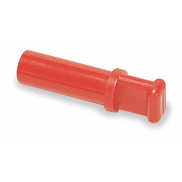 Legris Barbed Plug, 5/32 in or 4mm Tube Size, Polymer, Red, 50 PK 3126 04 00
