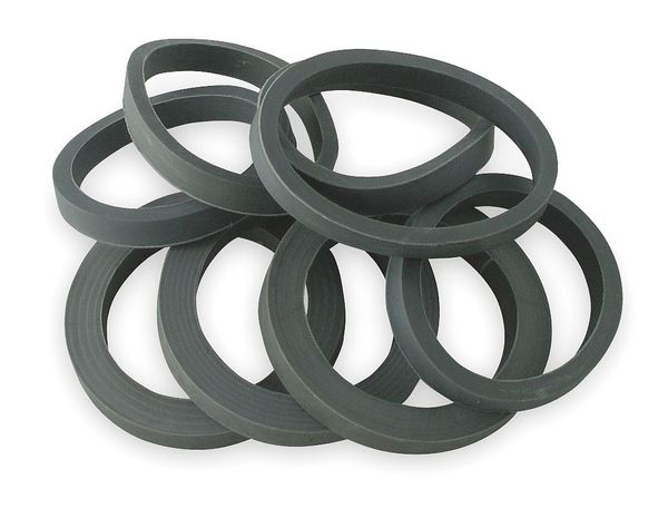 Zoro Select 1 to 1-3/8 " Dia., Rubber, Gray/Rubber Finish, Rubber Washer Assortment 1PNW3