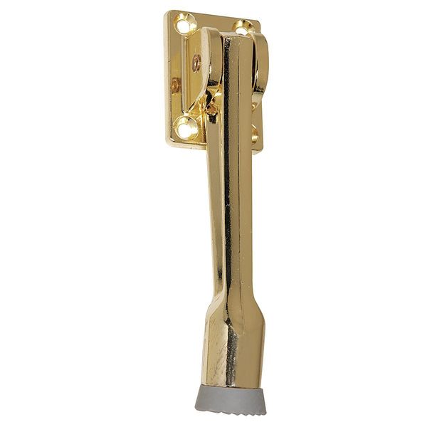 Rockwood Lever Door Holder, Pol Brass, Cast Brass 461L.3