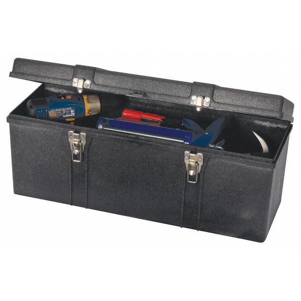 Contico Tool Tuffbox Tool Box, Structural Foam, Black, 26" W x 10" D x 10-3/4" H 8260-4