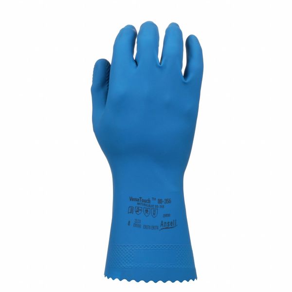 Ansell Disposable Gloves, Latex, Blue, L, 1 PR 88-356