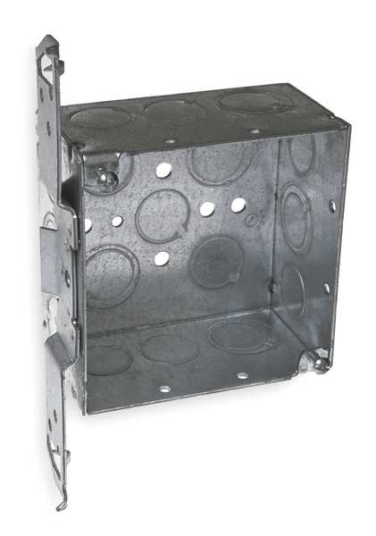 Raco Electrical Box, 30.3 cu in, Square Box, 2 Gang, Galvanized Steel, Square 235