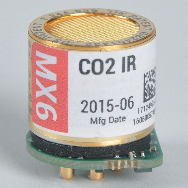 Industrial Scientific Replacement Sensor, CO2, Use With MX6 17124975-Q