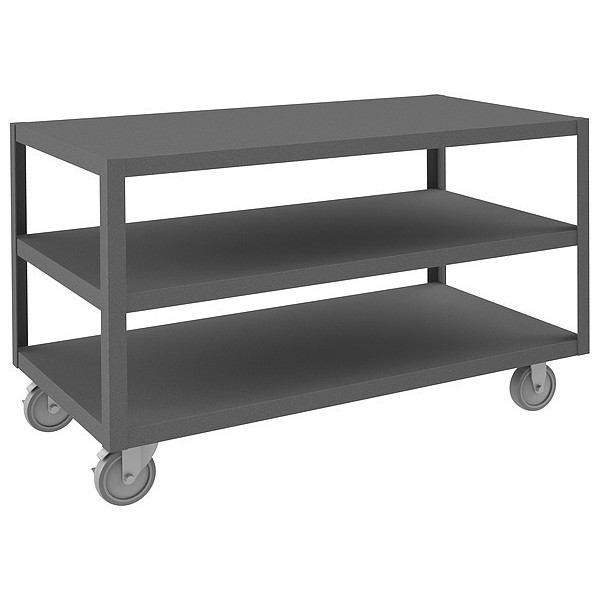 Durham Mfg High Deck Portable Table, 3 Shelves HMT-2448-3-95