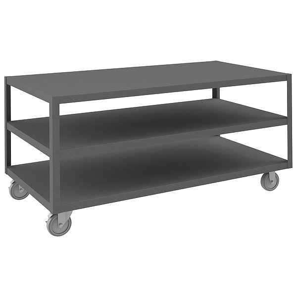 Durham Mfg High Deck Portable Table, 3 Shelves HMT-3060-3-95