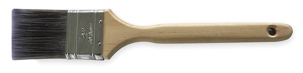 Zoro Select 2" Flat Sash Paint Brush, Polyester Bristle, Sealed Wood Handle 1TTW6