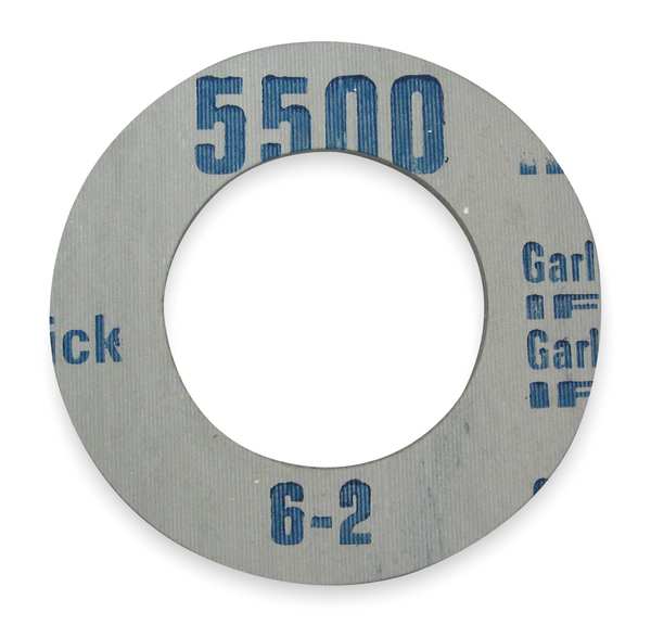 Garlock Gasket, Ring, 8 In, Inorganic Fiber, Gray 37555-0108