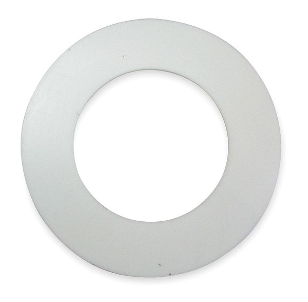 Zoro Select Gasket, Ring, 2 In, Virgin PTFE, White, Thickness: 1/16" D020150R202027