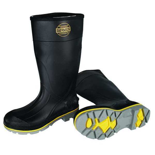 Honeywell Servus Servus XTP Steel-Toe Rubber Boots, Defined Heel, 15 in H, Knee, Black, Men's, Size 7 75109/7