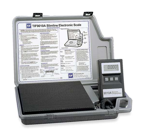 Tif Refrigerant Scale, Electronic, 110 lb Max Capacity, Includes Carrying Case TIF9010A