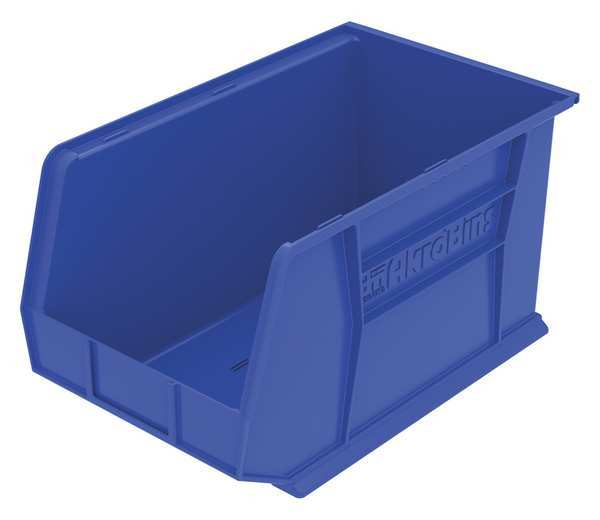 Akro-Mils 60 lb Hang & Stack Storage Bin, Plastic, 11 in W, 10 in H, 18 in L, Blue 30260BLUE