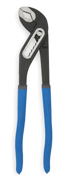 Westward 12 in V-Jaw Water Pump Plier Serrated, Plastic Grip 1UKL6