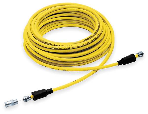 Hubbell Wiring Device-Kellems Coaxial Cable, RG-59/U, 22 AWG, Yellow TV99