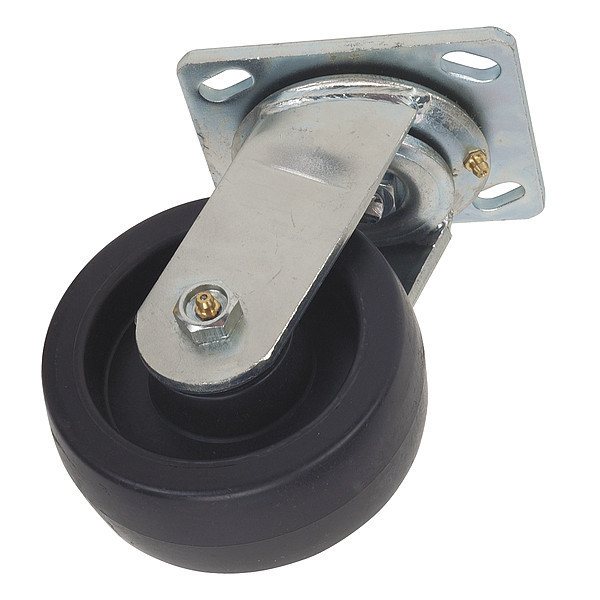 Zoro Select Swivel Plate Castr, Polyolfin, 6 in, 900 lb 1ULL3