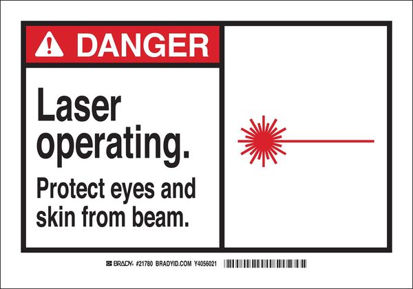 Brady Safety Sign Label, 3-1/2 x 5, Self-Adhes., 83908 83908