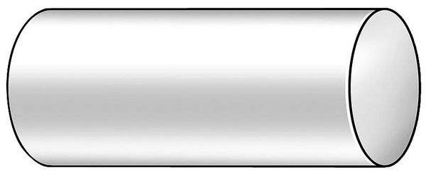 Zoro Select Off White Nylon 6/6 Rod Stock 1 ft. L, 2-3/4" Dia. 1UVA3