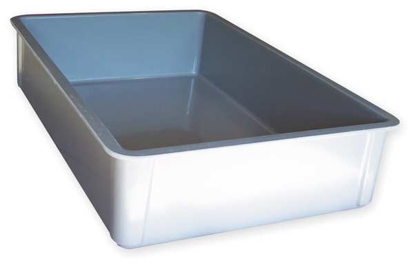 Molded Fiberglass Stacking Container, Gray, Fiberglass Reinforced Composite, 25 3/4 in L, 17 3/4 in W, 6 in H 8800085136