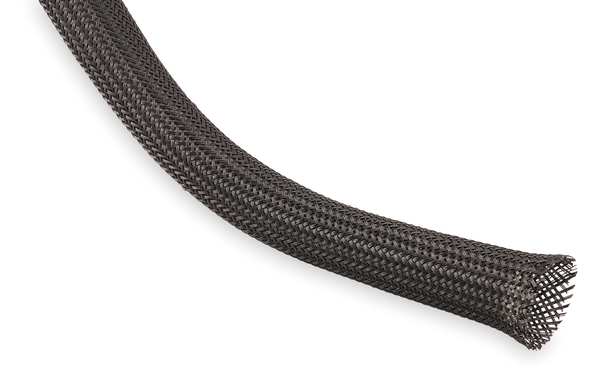 Techflex Braided Sleeving, 0.750 In., 250 ft., Black CCP0.75BK250