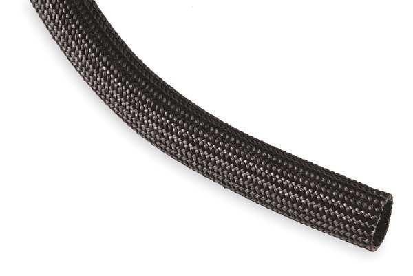 Techflex Sleeving, 0.500 In., 25 ft., Black, Wall Thickness: 0.046 in FGN0.50BK25