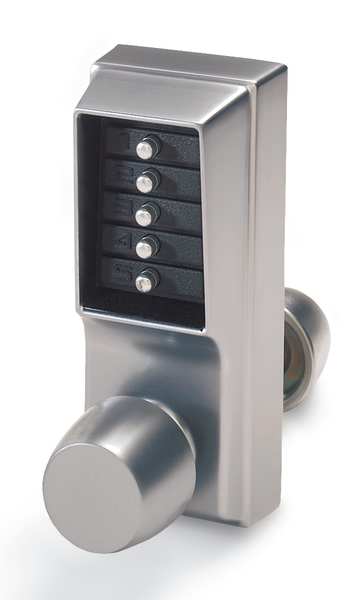 Kaba Push Button Lock, Entry, Satin Chrome LL-1011-26D-41 Zoro
