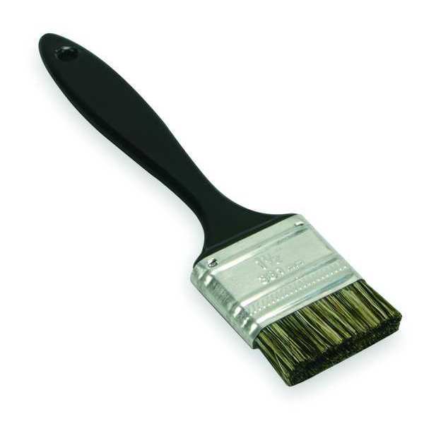 Tough Guy 1 1/2 in W Detail Brush, 5 in L Handle, Gray, Plastic, 6 1/2 in L Overall 1VAK3