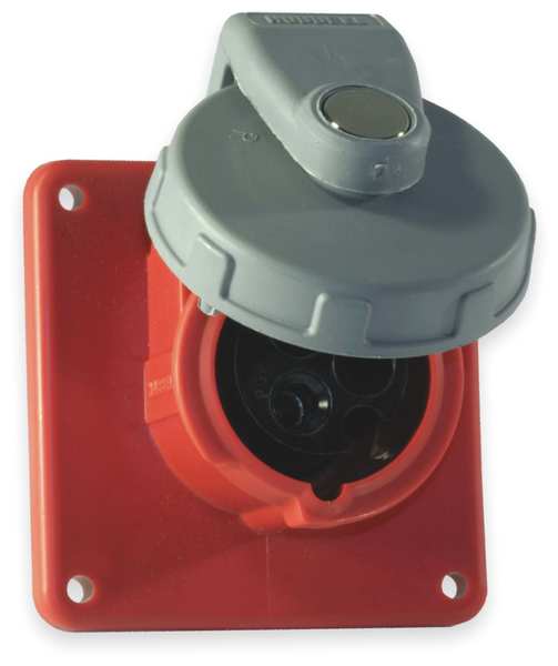 Hubbell IEC Pin and Sleeve Receptacle, 20A, 480V HBL320R7W