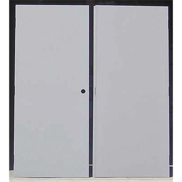 Ceco Security Double Doors, LHR, 84 in H, 60 in W, 1 3/4 in Thick, 18-gauge steel, Type: 1 CHMDD 50 70-LHR-CYL-CE