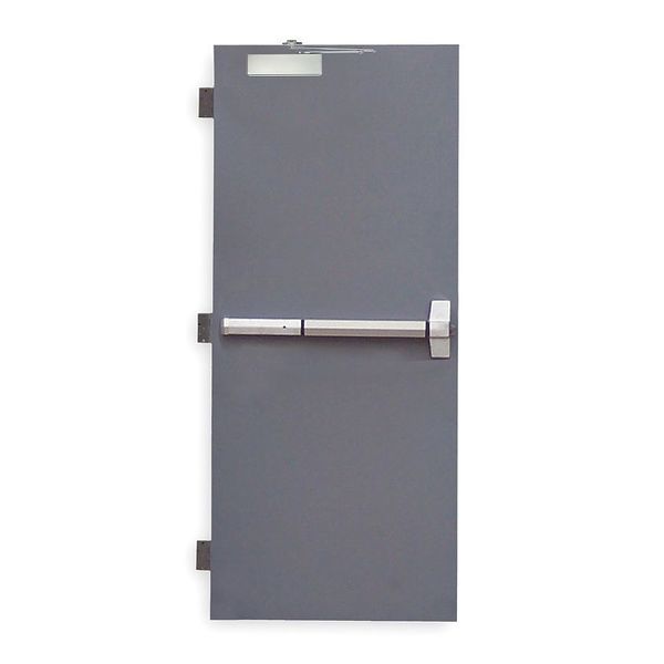 Ceco Security Door, RHR, 84 in H, 36 in W, 1 3/4 in Thick, 18 Gauge Steel, Type: 1 RSHL-1-3070-RHR-CE