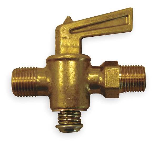 Hansen Ground Plug Valve, 1/4 In, 30 PSI, Brass A6764